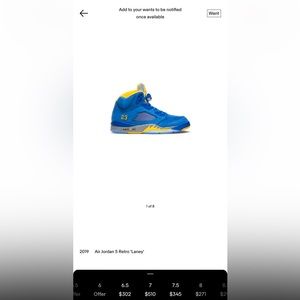 I’m selling Air Jordan 5 “Laney”